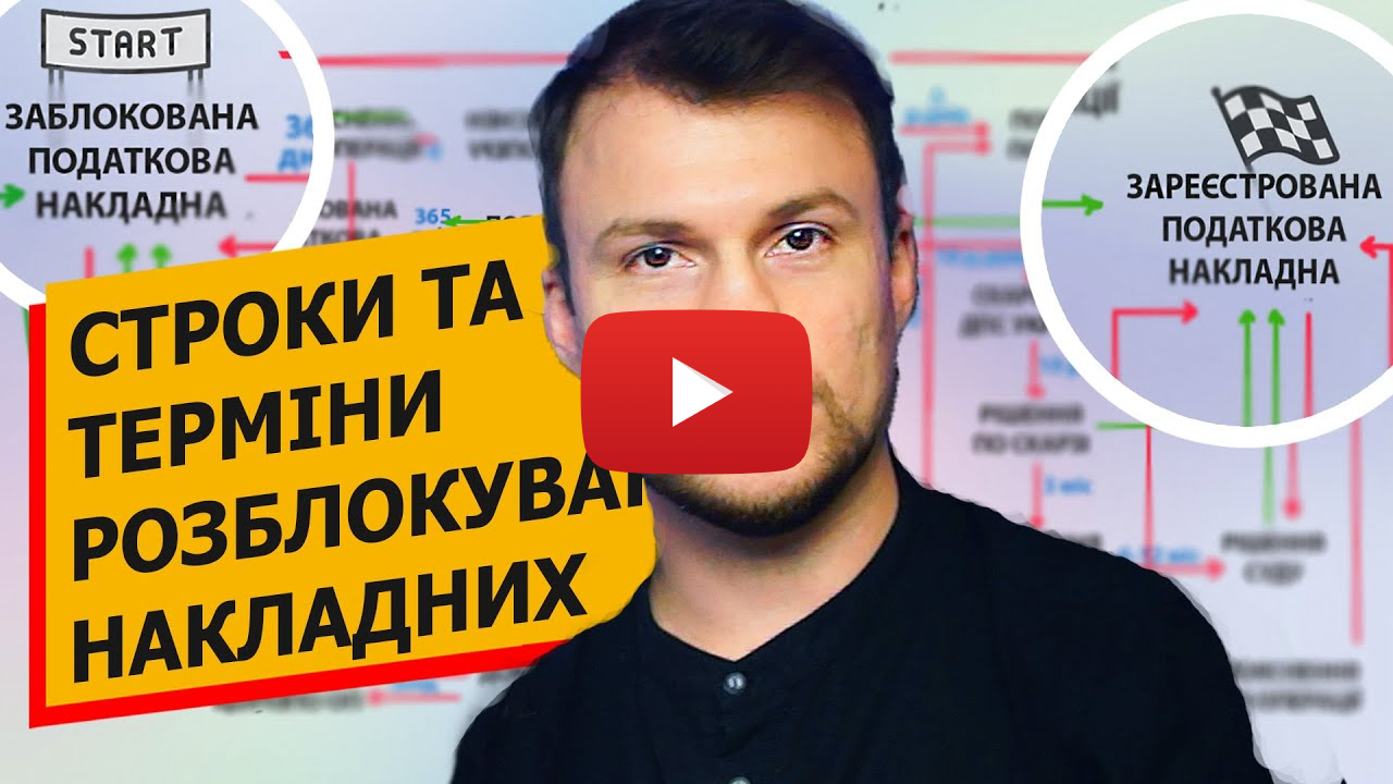 СТРОКИ та ТЕРМІНИ розблокування податкових накладних